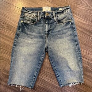 FRAME Le High Denim cutoff Shorts Raw Hem High Rise 26